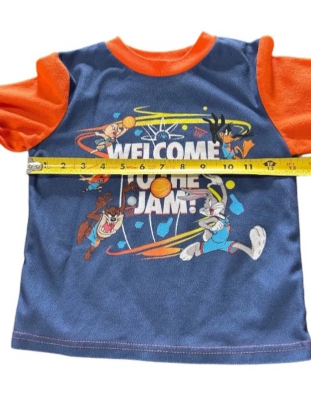 Kids Size 5/6 Pajama Set Space Jam Fleece Top & Bottoms